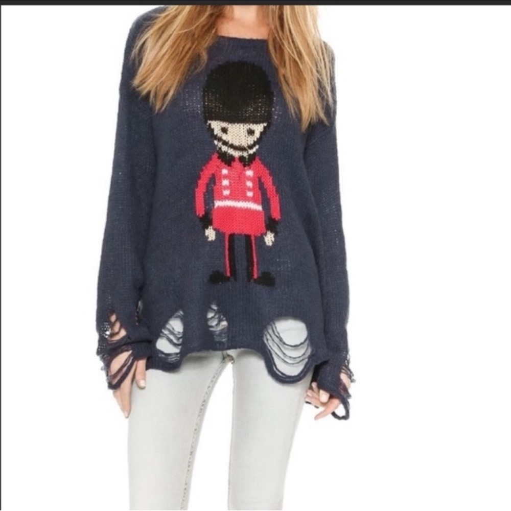 Wildfox sweater soldier boy preowned S